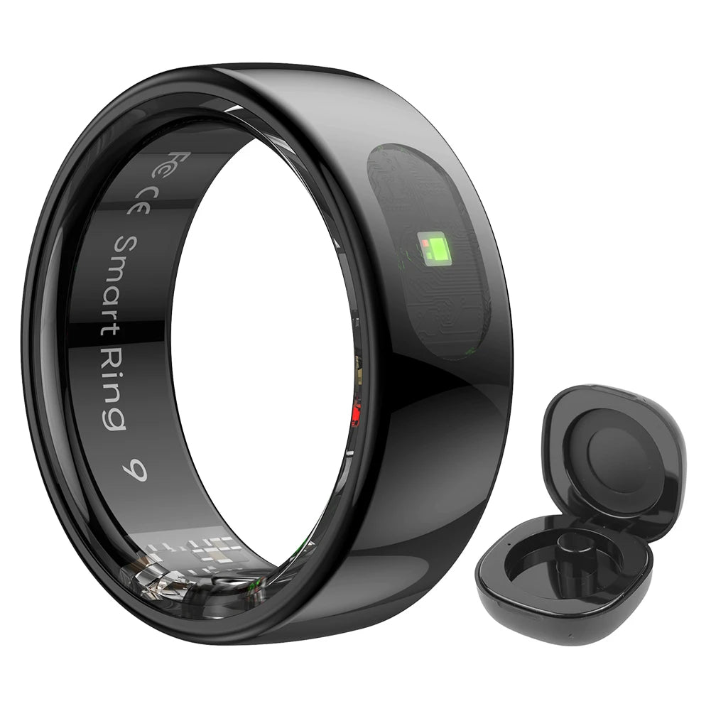 Smart Ring R08 Womens Men Electronic Smartring 5ATM Waterproof Blood Oxygen Pressure Health Monitor
