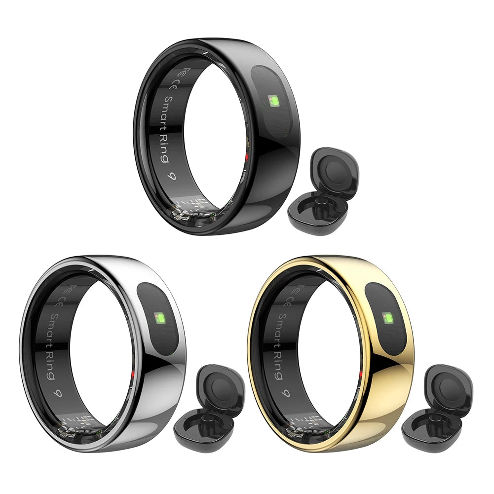 Smart Ring R08 Womens Men Electronic Smartring 5ATM Waterproof Blood Oxygen Pressure Health Monitor