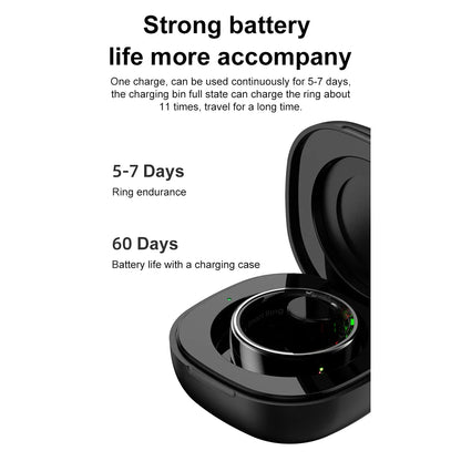 Smart Ring R08 Womens Men Electronic Smartring 5ATM Waterproof Blood Oxygen Pressure Health Monitor